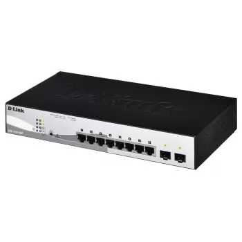 D-Link DGS-1210-08P/E Managed L2 Gigabit Ethernet (10/100/1000) Power over Ethernet (PoE) preto
