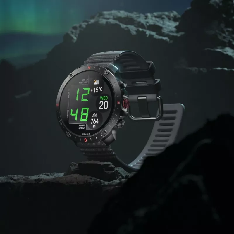 Polar Grit X2 Pro 3,53 cm (1,39 polegadas) AMOLED Digital 454 x 454 píxeis Ecrã tátil Preto GPS (900110283)
