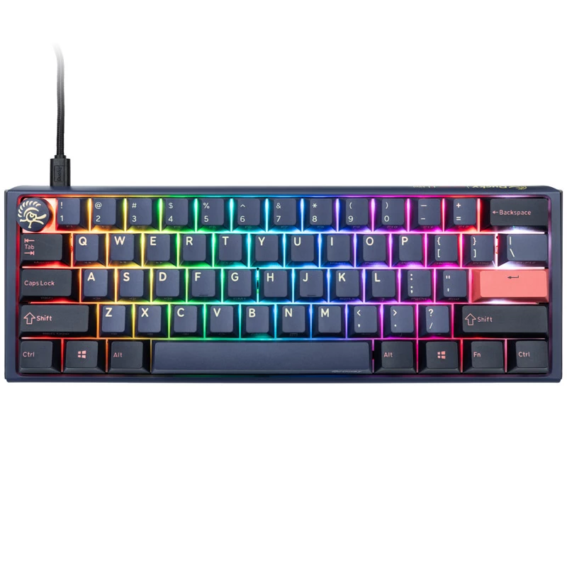 Teclado gaming Ducky One 3 Cosmic azul Mini, RGB-LED - MX-Blau (US)