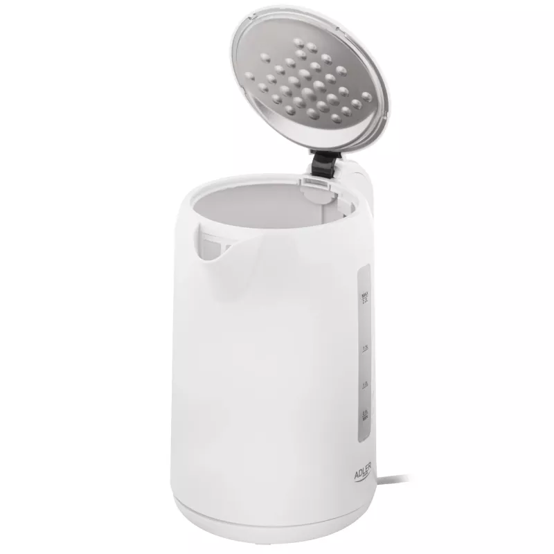 Chaleira elétrica Adler | AD 1386 | Elétrica | 1850 W | 2,2 L | Plástico | Base rotativa 360° | Branco