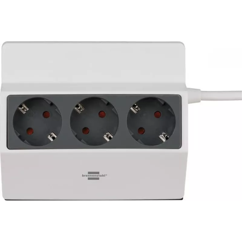 Brennenstuhl 1150070, 3 m, 3 saídas AC, interior, IP20, antracite, branco, 16 A