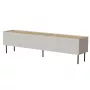 Móvel TV Cama Meble FELLINI 200x40x52 cm, estrutura cashmere, tampo de carvalho oleado