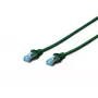 Cabo de rede Digitus CAT 5e SF/UTP RJ-45 0,5 m verde