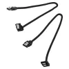 Corsair CC-8900278 cabo SATA Premium com revestimento entrançado, angular, 30 cm, preto, pack de 2