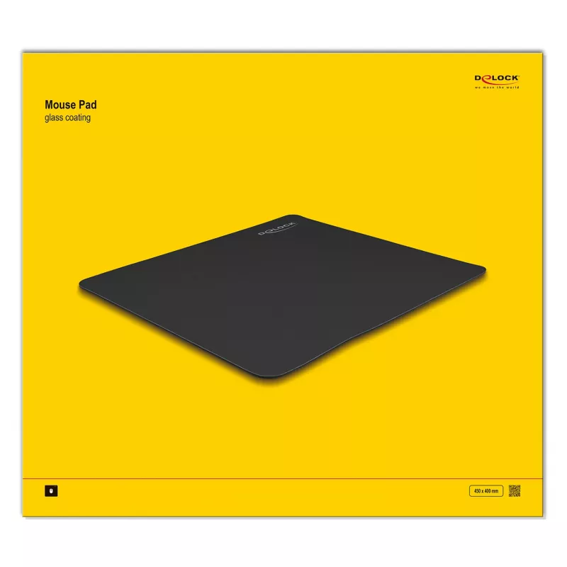 Tapete de rato DeLOCK 12149 preto 400x450 mm borracha base antiderrapante