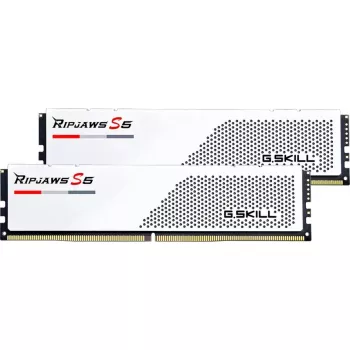 DIMM 32 GB DDR5-6000, memória branca, F5-6000J2836G16GX2-RS5W, Ripjaws S5, INTEL XMP
