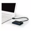 Hub USB Port Designs 900121 USB 3.2 Gen 1 Type-A 5000 Mbit/s preto
