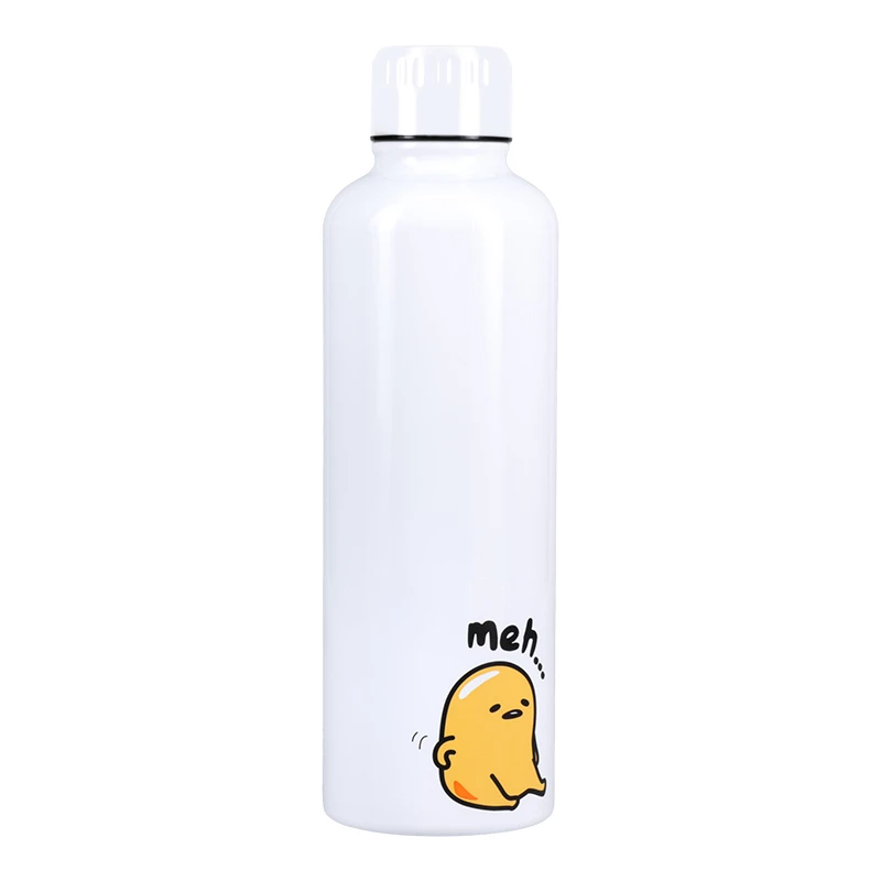 Garrafa de metal Paladone Gudetama — garrafa de aço inoxidável isolada com design de personagem