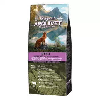 Comida seca para cães ARQUIVET Original Adult borrego com arroz 12 kg — 26% de proteína, 14% de gordura, 9% de humidade