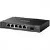 Switch de rede TP‑LINK SG2206MP L2 Gigabit Ethernet PoE 5 portas (5x Gigabit, 1x SFP, PoE+ 4 portas, orçamento 63W)