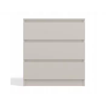 Cómoda MALWA M3 da top e shop — 3 gavetas, 700×750×400 mm, aglomerado, acabamento mate caxemira