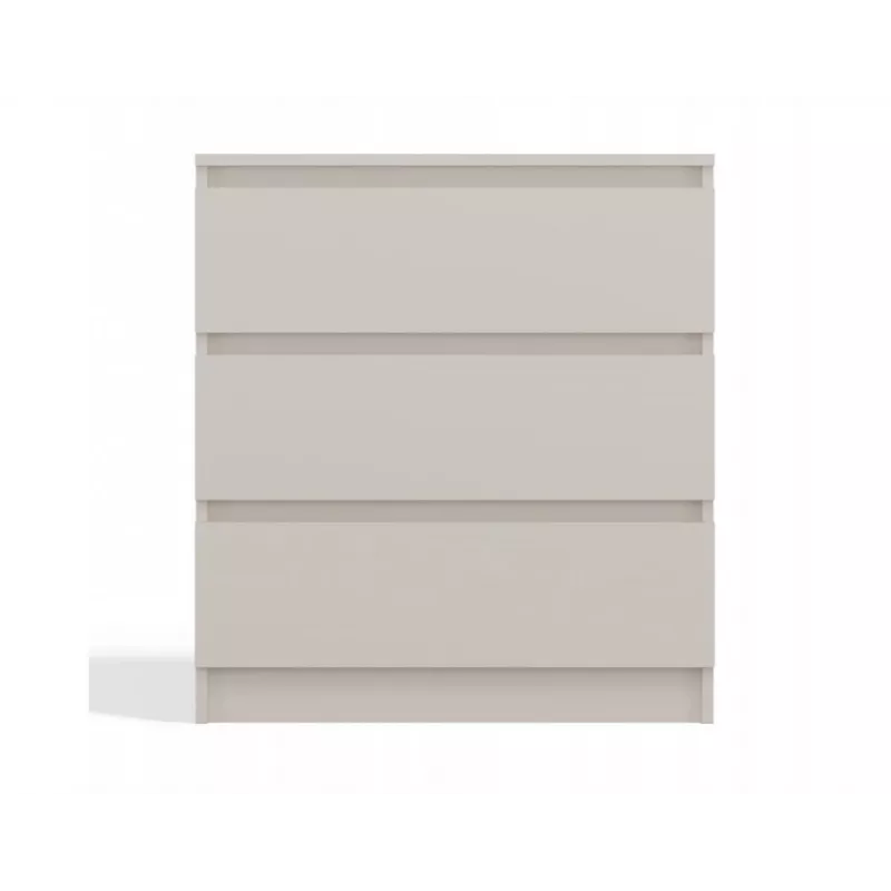 Cómoda MALWA M3 da top e shop — 3 gavetas, 700×750×400 mm, aglomerado, acabamento mate caxemira