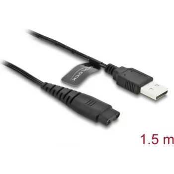 Cabo de carregamento USB 5 V para máquina de barbear elétrica DELOCK compatível com Hatteker RFC-588/598/690/692/696 série RSCX-7568/9598, 1 unid.