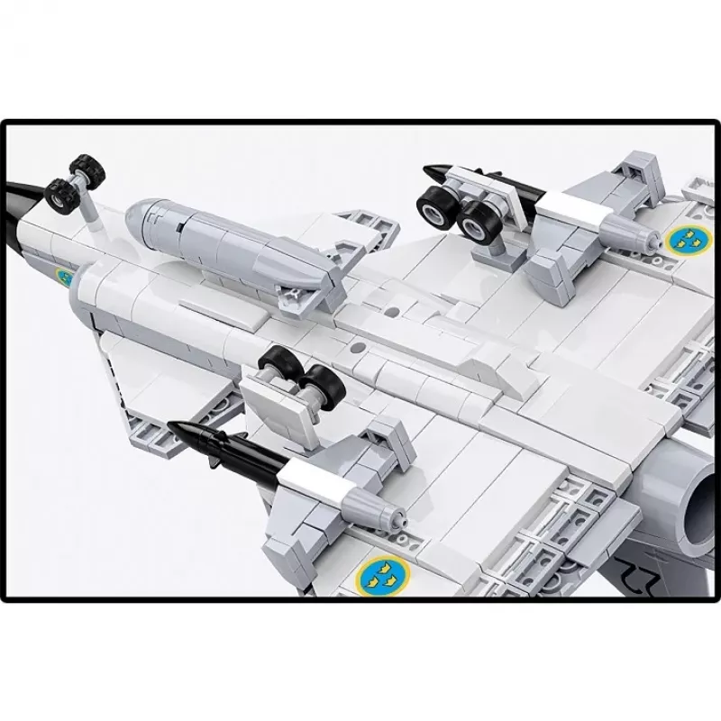 Conjunto de construção Cobi Blocks Saab AJ 37 Viggen 881 peças