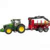 BRUDER John Deere 7R 350 com atrelado florestal e 4 troncos de árvore