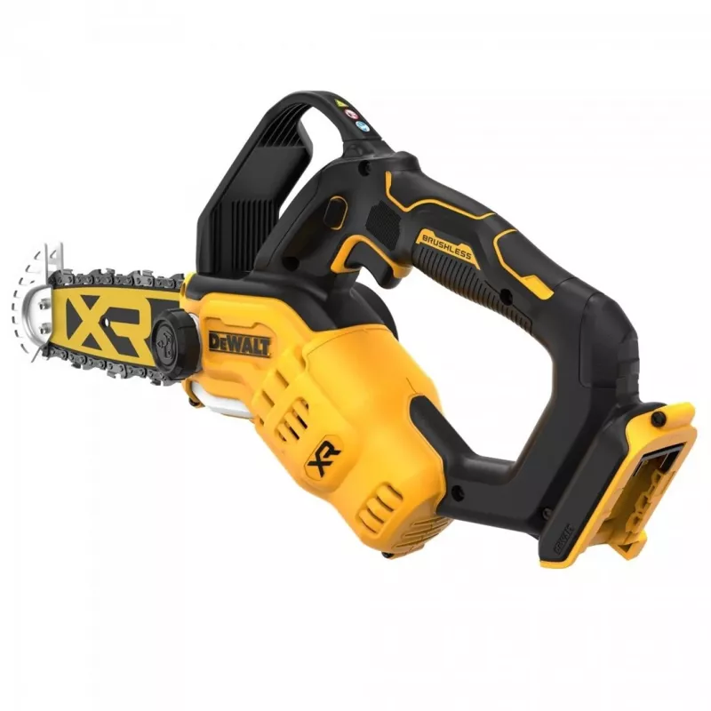 DeWALT DCMPS520N-XJ serra de poda sem fios, 18 V XR, espada de 20 cm, sem escovas, velocidade da corrente de 8,6 m/s, sem bateria e carregador, amarelo/preto