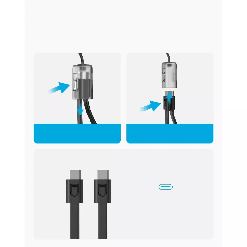 PowerBank com cabo USB-C 20000 mAh 30W preto