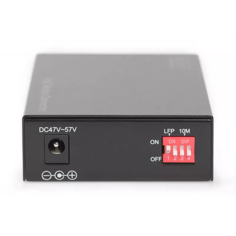 Conversor de mídia Gigabit PoE Digitus, RJ45 / SC, MM, PSE