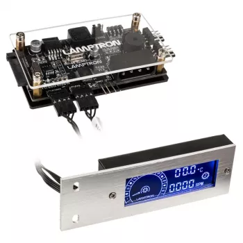 Controlador de ventoinhas e LED PCI RGB Lamptron TC20 - prateado