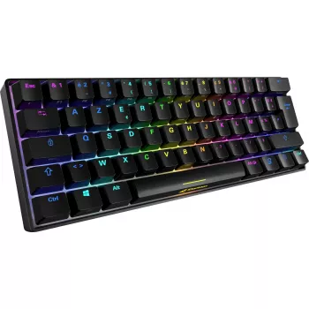 Sharkoon SGK50 S4 Teclado Gaming USB AZERTY francês preto 60% RGB LED
