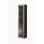 Vitrina Cama Meble VIGO 180 montagem na parede vitrina de vidro 1800×400×300 mm preto/carvalho Wotan