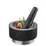 Almofariz GEFU 35300 preto aço inoxidável granito 14 cm