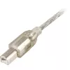 Delock 82057 cabo USB 2.0 Type-A macho para Type-B macho, 0,5 m, transparente