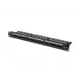 PATCH PANEL 24 PORTAS 1U 19 CAT.6A UTP COM ORGANIZADOR DE CABOS PRETO LANBERG