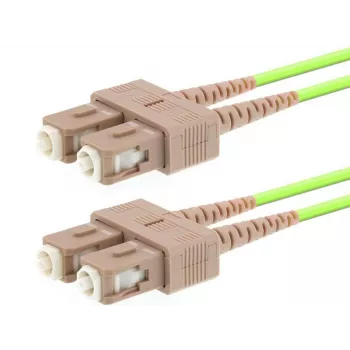 Cabo de fibra ótica LOGON AL5SCSC03I/5I OM5 3 m SC–SC 50 µm full duplex verde-claro