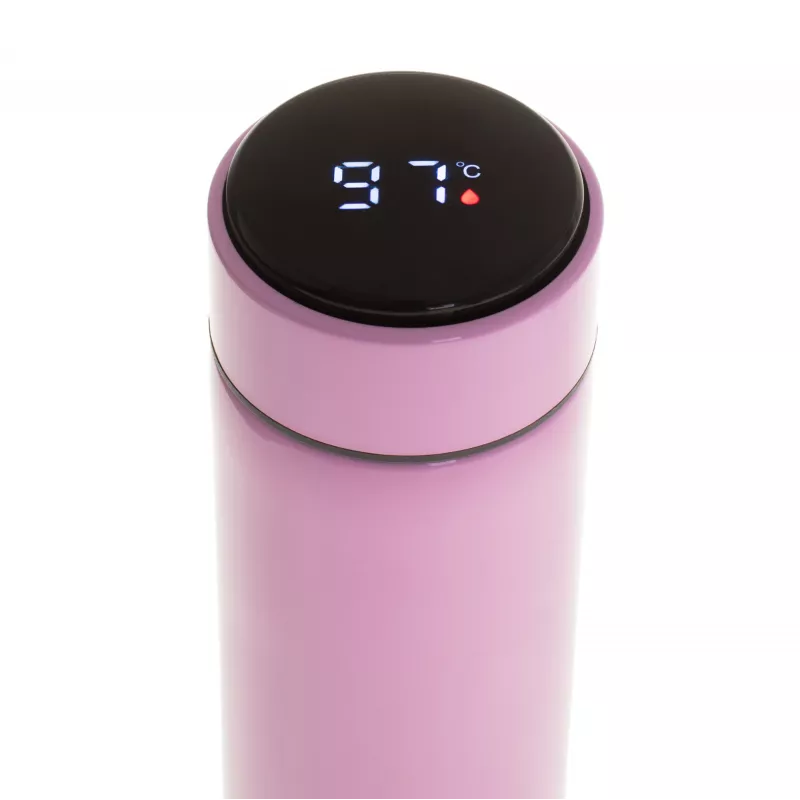 Garrafa térmica Adler AD 4506P aço inoxidável com capa de silicone, rosa, isolamento a vácuo