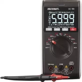 VOLTCRAFT VC191 Multímetro digital de mão CAT III 600 V Visor (Contagens): 6000 (VC-12232375)