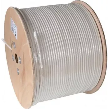 AXING cabo coaxial 500 m Tr. SKB 395-03 Cl.A+ 10dB Eca 4,6 mm PVC branco 500 (SKB39503)