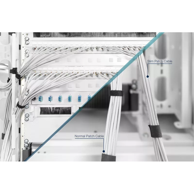 Cabo de patch slim CAT 6A U/UTP RJ-45 Cat6a 2m cinzento DIGITUS