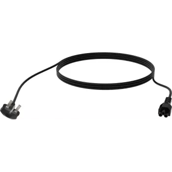 Cabo de alimentação Vision TC 3MUKCVLF/BL 3m BS 1363 IEC C5 Preto