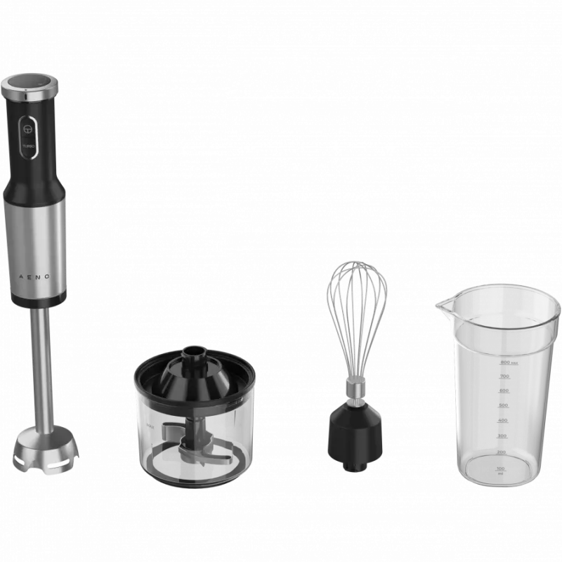 Batedeira manual, 1200 W, em CB, preto, lâmina dente de tigre, batedor, picadora, copo