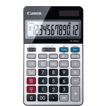 Calculadora de secretária financeira Canon HS-20TSC preto, prateado