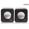Altifalantes para PC 2 vias Audiocore AC870 B — 3 W RMS, alimentação USB com fios, entrada de 3,5 mm, 2.0 canais