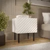 Mesa de cabeceira Cama LUCCA 2 unid. 47x40x52 cm branco MDF/aglomerado