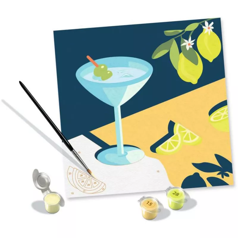 Conjunto de pintura Ravensburger CreArt Mocktail Lemon – conjunto de pintar por números