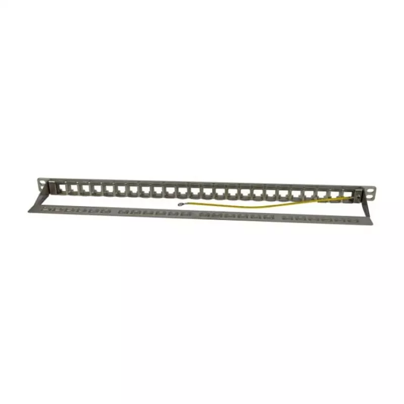 Keystone, suporte de módulo, 48,30 cm (19) patch panel para 24 módulos TP, 0,5HE, cinzento claro (S216333)