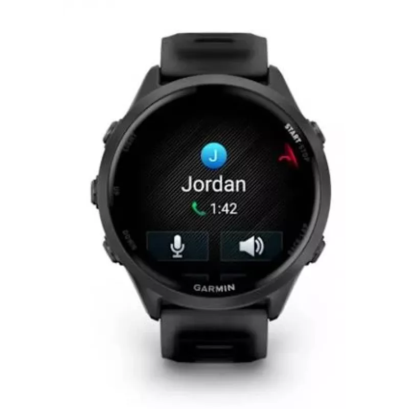 Smartwatch GARMIN Forerunner 570 — caixa de alumínio slate grey de 47 mm, pulseira de silicone preta translúcida