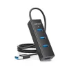 Hub de interfaces UNITEK Y-3089V01 USB 3.2 Gen 1 (3.1 Gen 1) Type-A 5000 Mbit/s preto