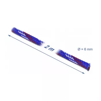 Bainha de cabo DeLOCK 20741 azul vermelho branco