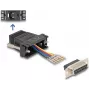 Adaptador gender changer DELOCK 67087 — D-Sub 15 (HD) fêmea para RJ12 preto