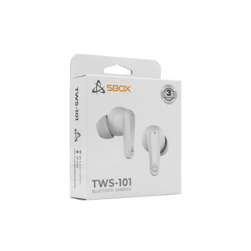 Auscultadores SBOX EB-TWS101 branco