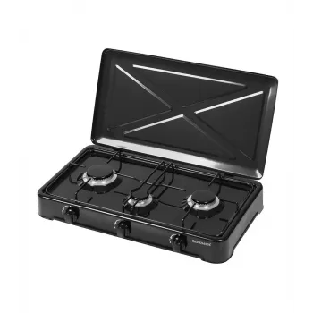 Placa de gás Ravanson K-03TB, 3 zonas, botões rotativos