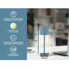 Beper P207ILI200 candeeiro de mesa LED recarregável, interruptor tátil, regulável, azul ardósia