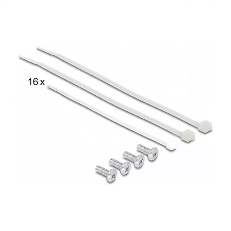 Patch panel 19 polegadas DeLOCK 16 portas Cat.6A 1HE cinzento metal rack
