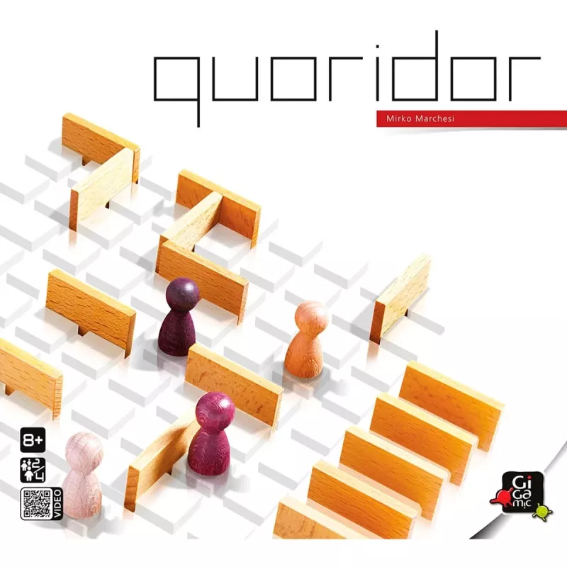 Asmodee Quoridor jogo de tabuleiro de estratégia, 2-4 jogadores, 8+ anos, 15 min