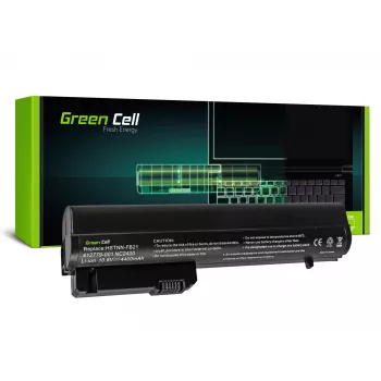 Green Cell - Bateria para portátil (equivalente a: HP RW556AA, HP HSTNN-C48C) - Iões de lítio - 6 células - 4400 mAh - Preto - para HP 2510p, Business Notebook nc2400, EliteBook 2530p,